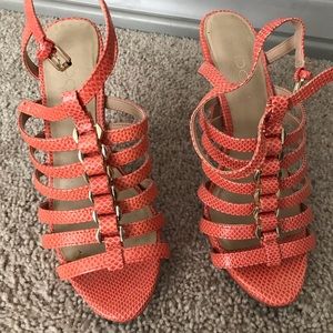 ALDO heels in coral